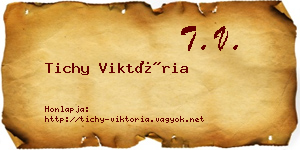 Tichy Viktória névjegykártya